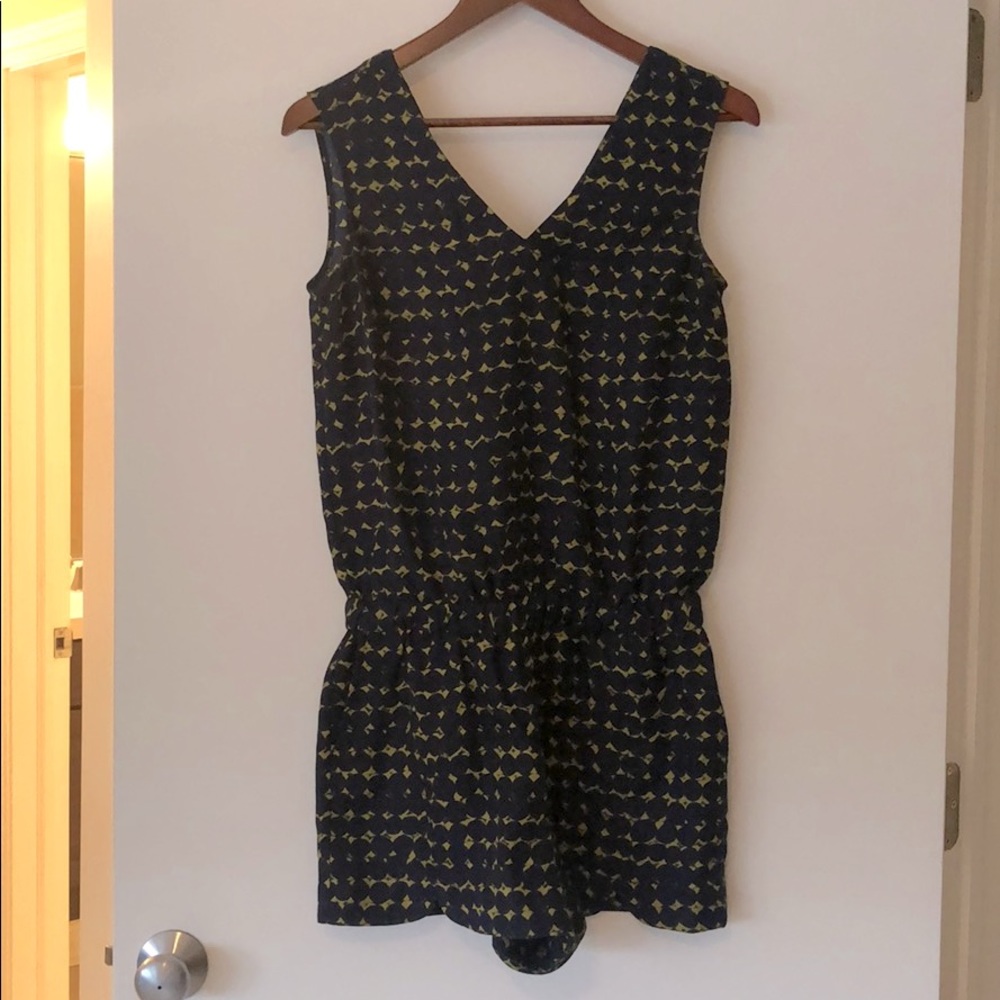 Armani Exchange navy and green romper